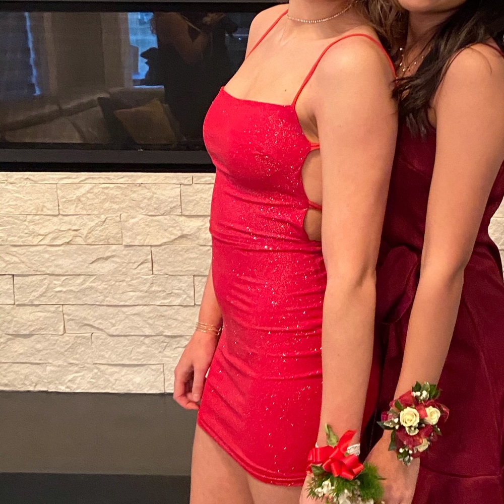 Sparkly red Lucy in the sky dress